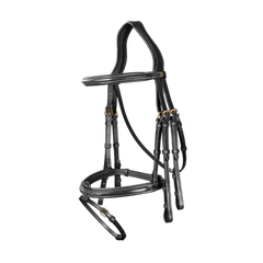 Dy'on D Collection Flash Noseband Double Bridle