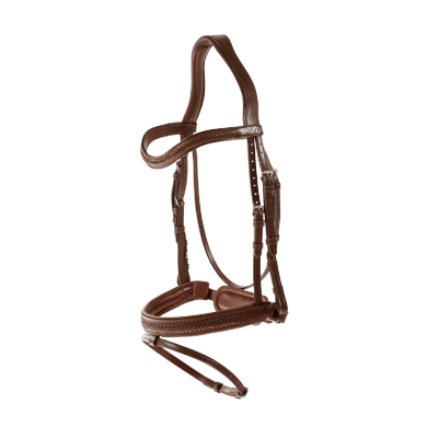 Dy'on New English Collection Plaited Flash Noseband Bridle with Pull back