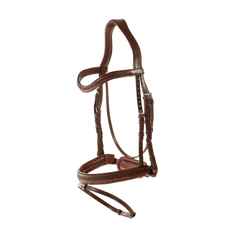Dy'on New English Collection Plaited Flash Noseband Bridle with Pull back