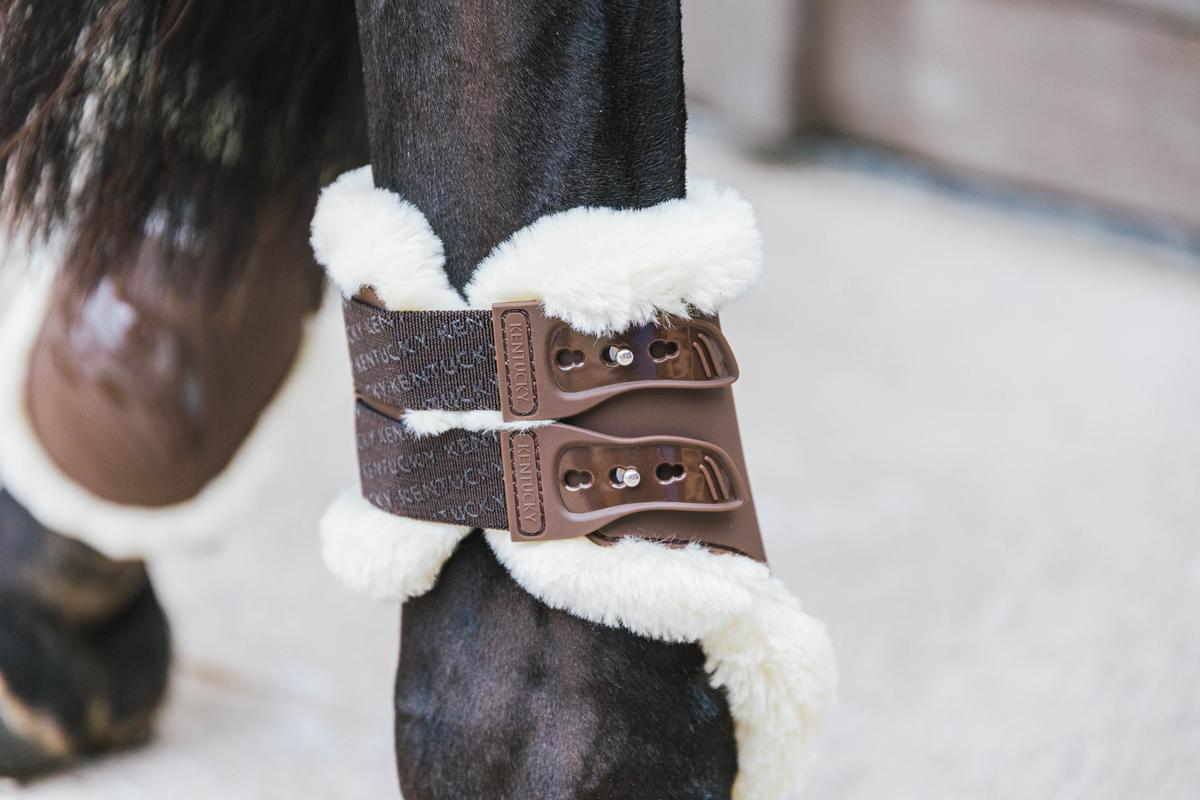 Kentucky Horsewear Vegan Sheepskin Fetlock Boots Elastic