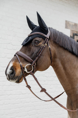 Dy'on D Collection Plaited Flash Noseband Bridle with Pull back