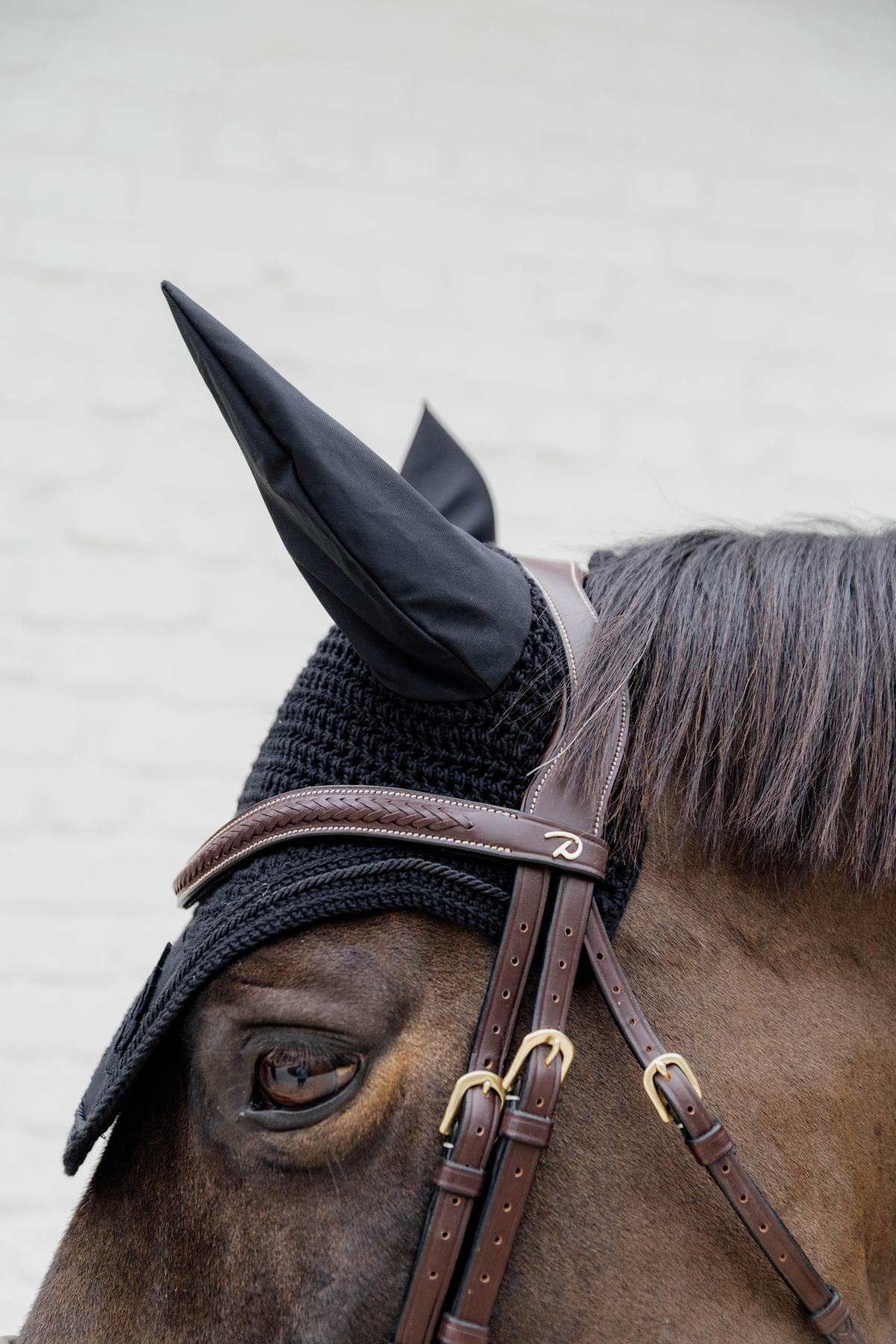 Dy'on D Collection Plaited Flash Noseband Bridle with Pull back