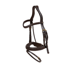 Dy'on D Collection Plaited Flash Noseband Bridle with Pull back