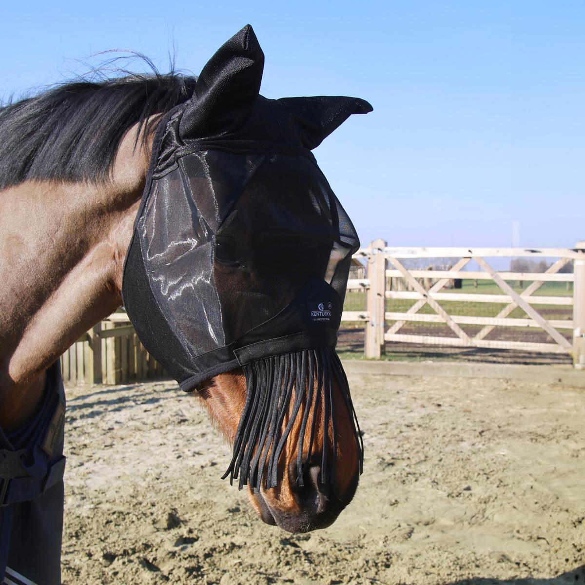 Kentucky Horsewear Fly mask classic with ears & nose tassels