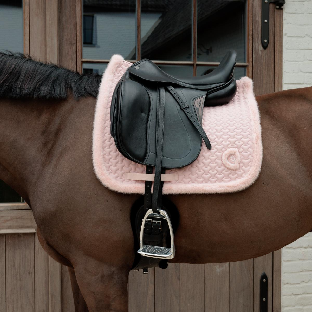 Kentucky Horsewear Saddle Pad Fake Fur Plaited Quilt Dressage