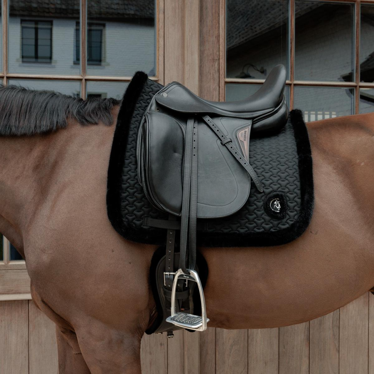 Kentucky Horsewear Saddle Pad Fake Fur Plaited Quilt Dressage