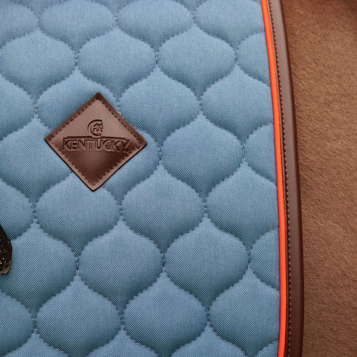 Kentucky Horsewear Saddle Pad Onion Quilt Neon Leather Dressage