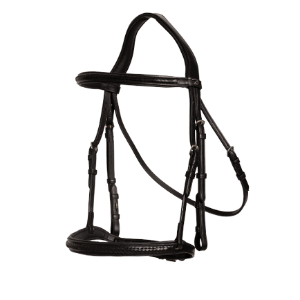 Dy'on New English Collection Plaited Noseband Bridle Without Flash