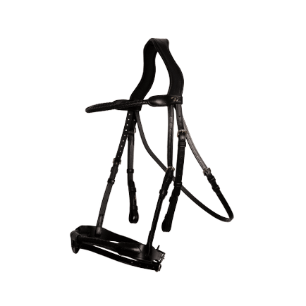 Dy'on New English Collection Braided Noseband Bridle with Removable Flash