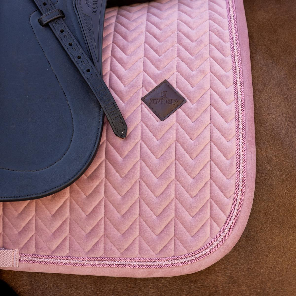 Kentucky Horsewear Saddle Pad Velvet Mini Pearls Dressage