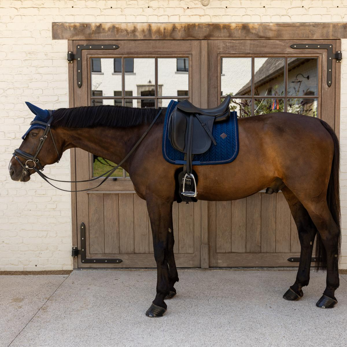 Kentucky Horsewear Saddle Pad Velvet Mini Pearls Dressage