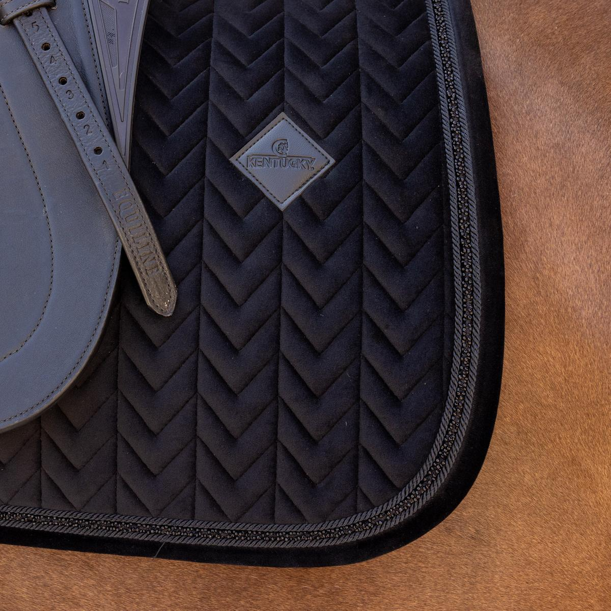 Kentucky Horsewear Saddle Pad Velvet Mini Pearls Dressage