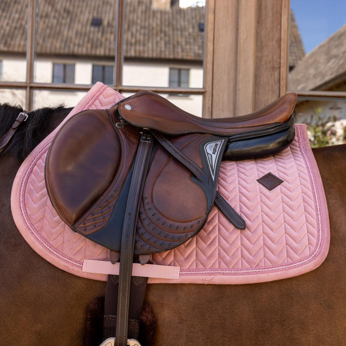 Kentucky Horsewear Saddle Pad Velvet Mini Pearls Jumping