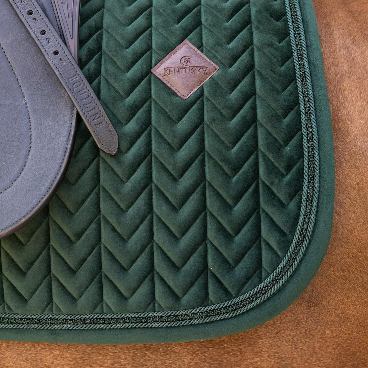 Kentucky Horsewear Saddle Pad Velvet Mini Pearls Dressage
