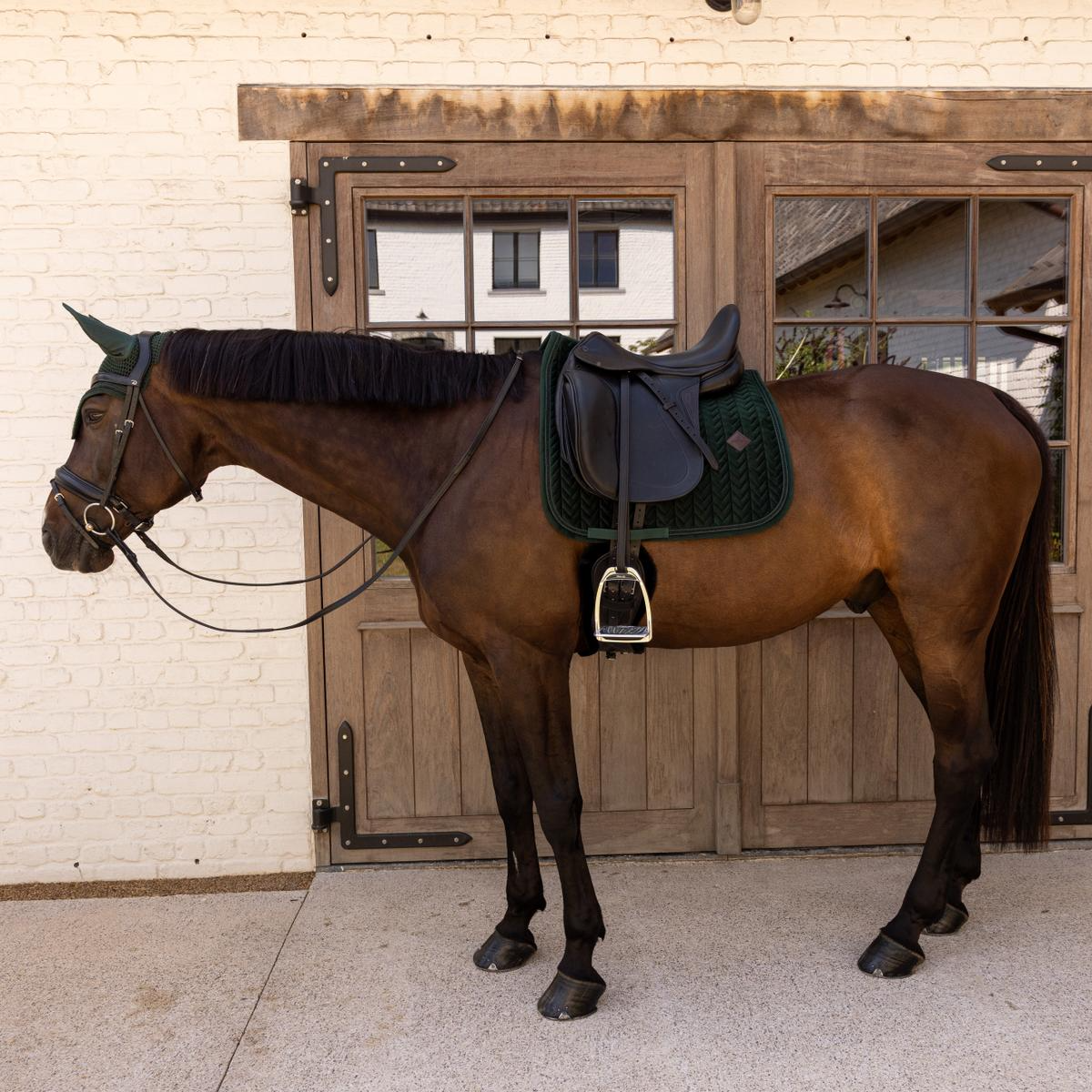 Kentucky Horsewear Saddle Pad Velvet Mini Pearls Dressage