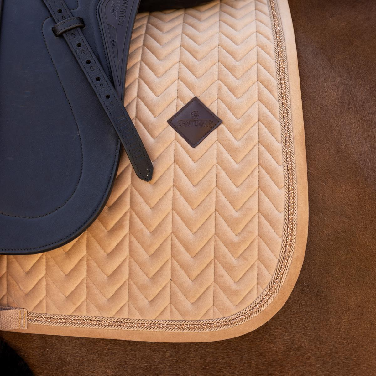 Kentucky Horsewear Saddle Pad Velvet Mini Pearls Dressage