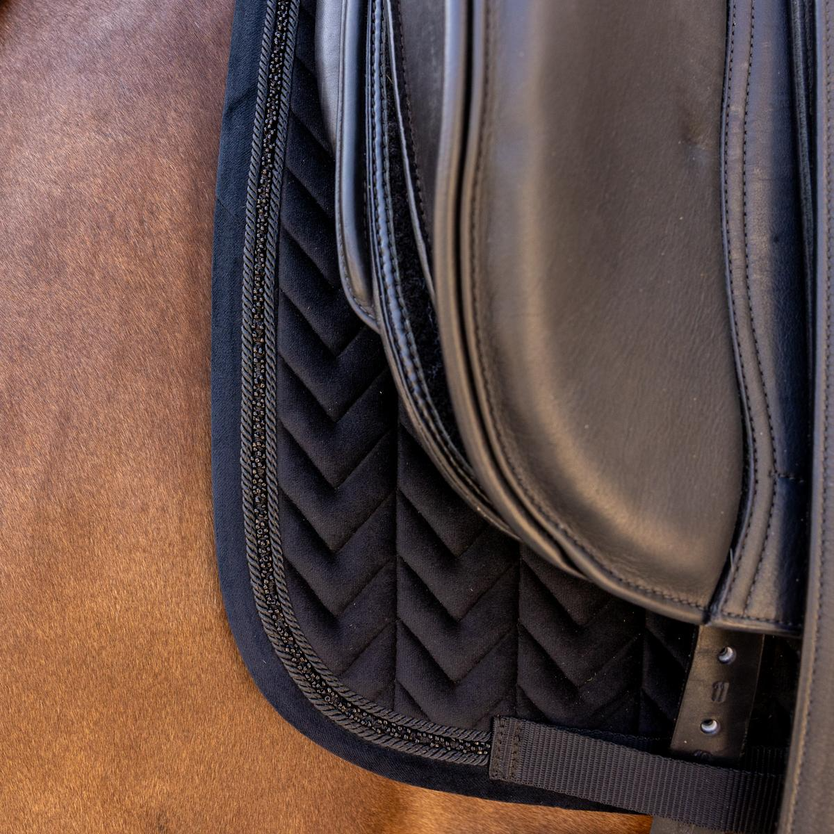 Kentucky Horsewear Saddle Pad Velvet Mini Pearls Dressage