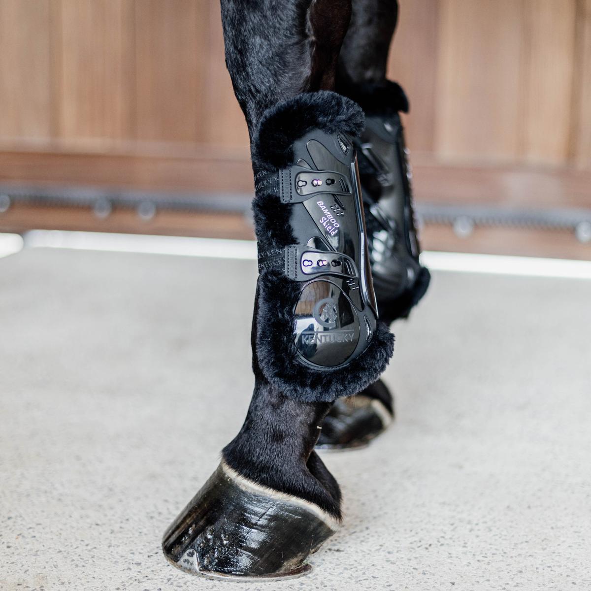 Kentucky Horsewear Vegan Sheepskin Tendon Boots Bamboo Elastic