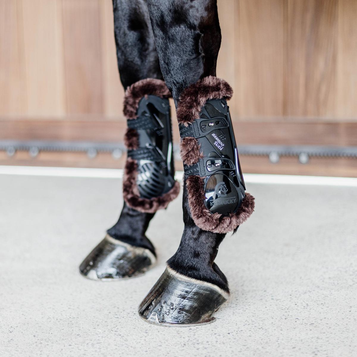 Kentucky Horsewear Vegan Sheepskin Tendon Boots Bamboo Elastic