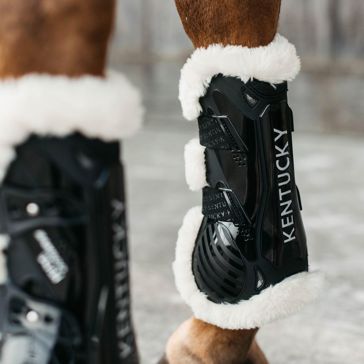 Kentucky Horsewear Vegan Sheepskin Tendon Boots Bamboo Elastic