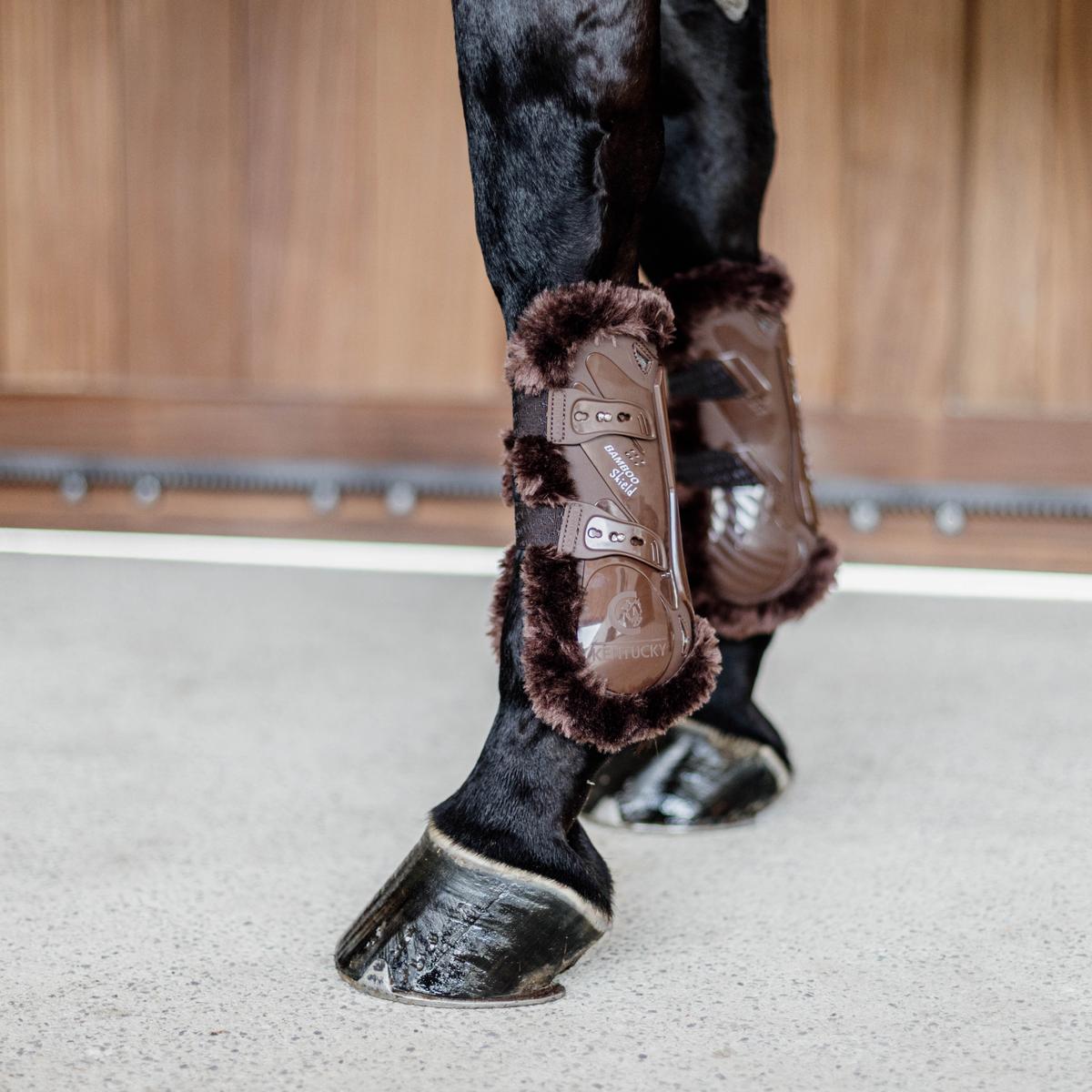 Kentucky Horsewear Vegan Sheepskin Tendon Boots Bamboo Elastic