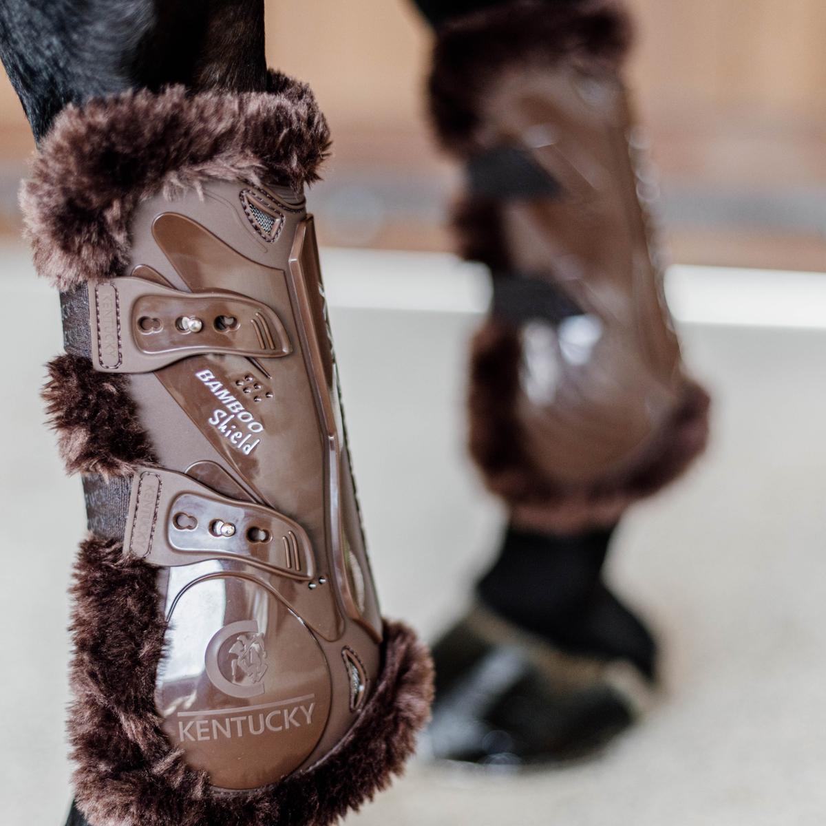 Kentucky Horsewear Vegan Sheepskin Tendon Boots Bamboo Elastic