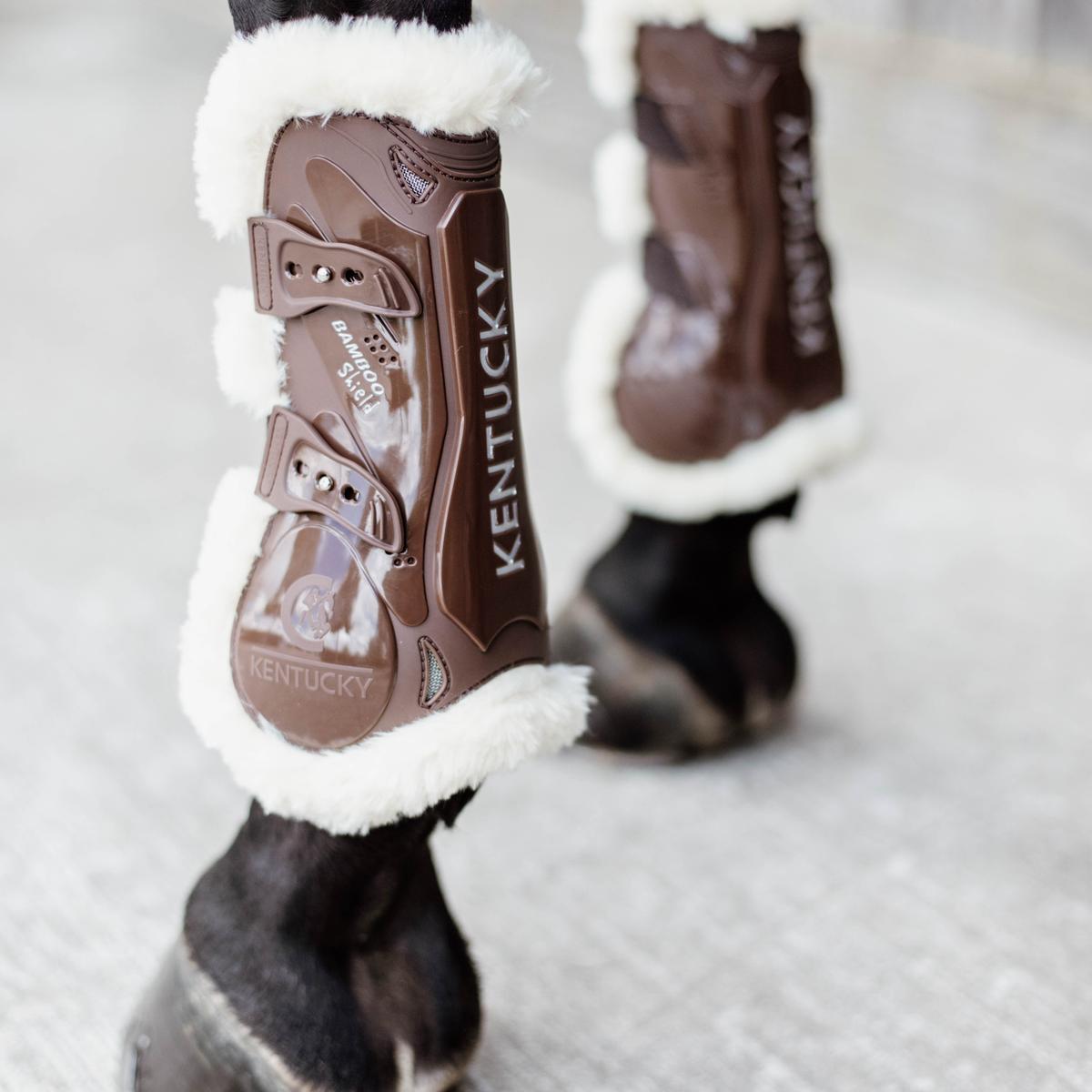 Kentucky Horsewear Vegan Sheepskin Tendon Boots Bamboo Elastic