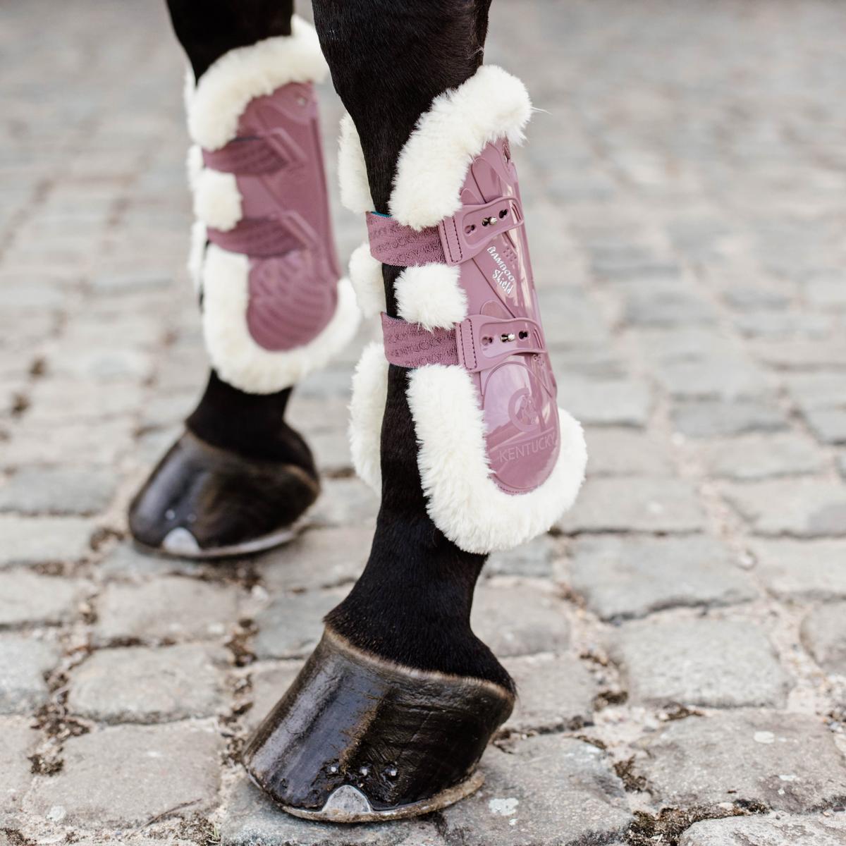 Kentucky Horsewear Vegan Sheepskin Tendon Boots Bamboo Elastic