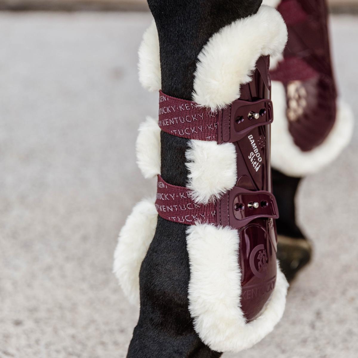 Kentucky Horsewear Vegan Sheepskin Tendon Boots Bamboo Elastic