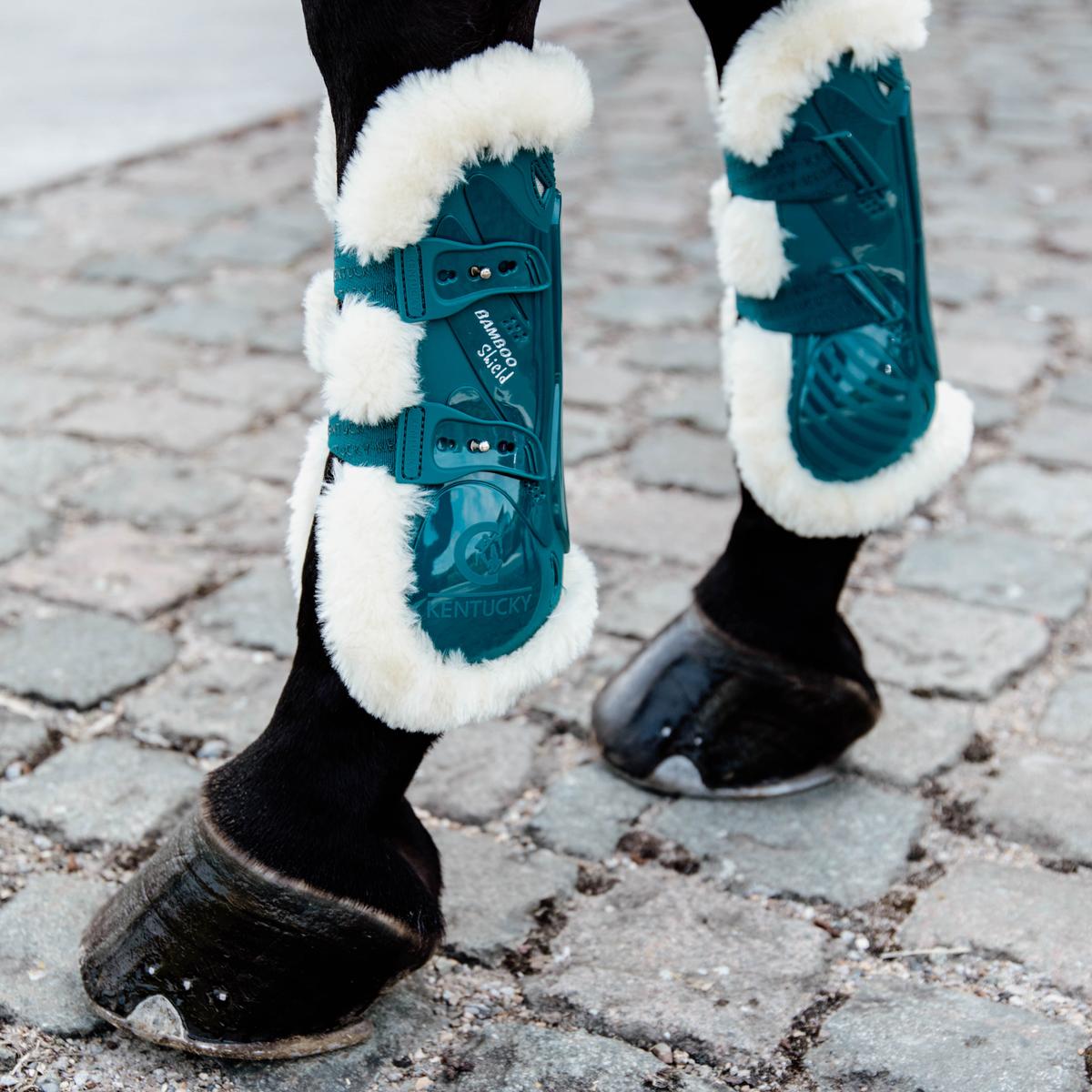 Kentucky Horsewear Vegan Sheepskin Tendon Boots Bamboo Elastic