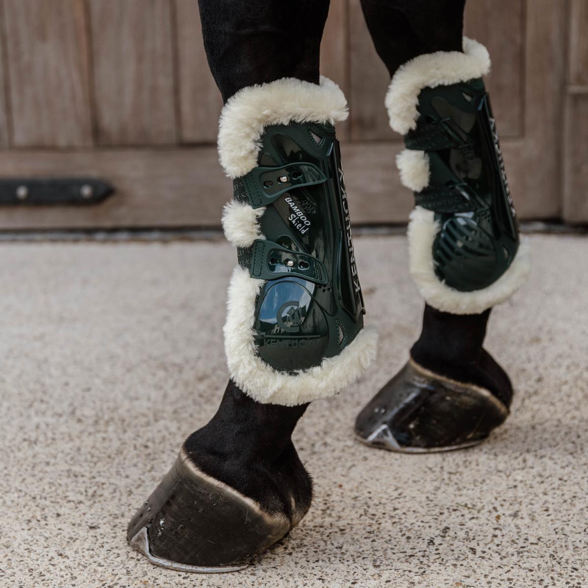 Kentucky Horsewear Vegan Sheepskin Tendon Boots Bamboo Elastic
