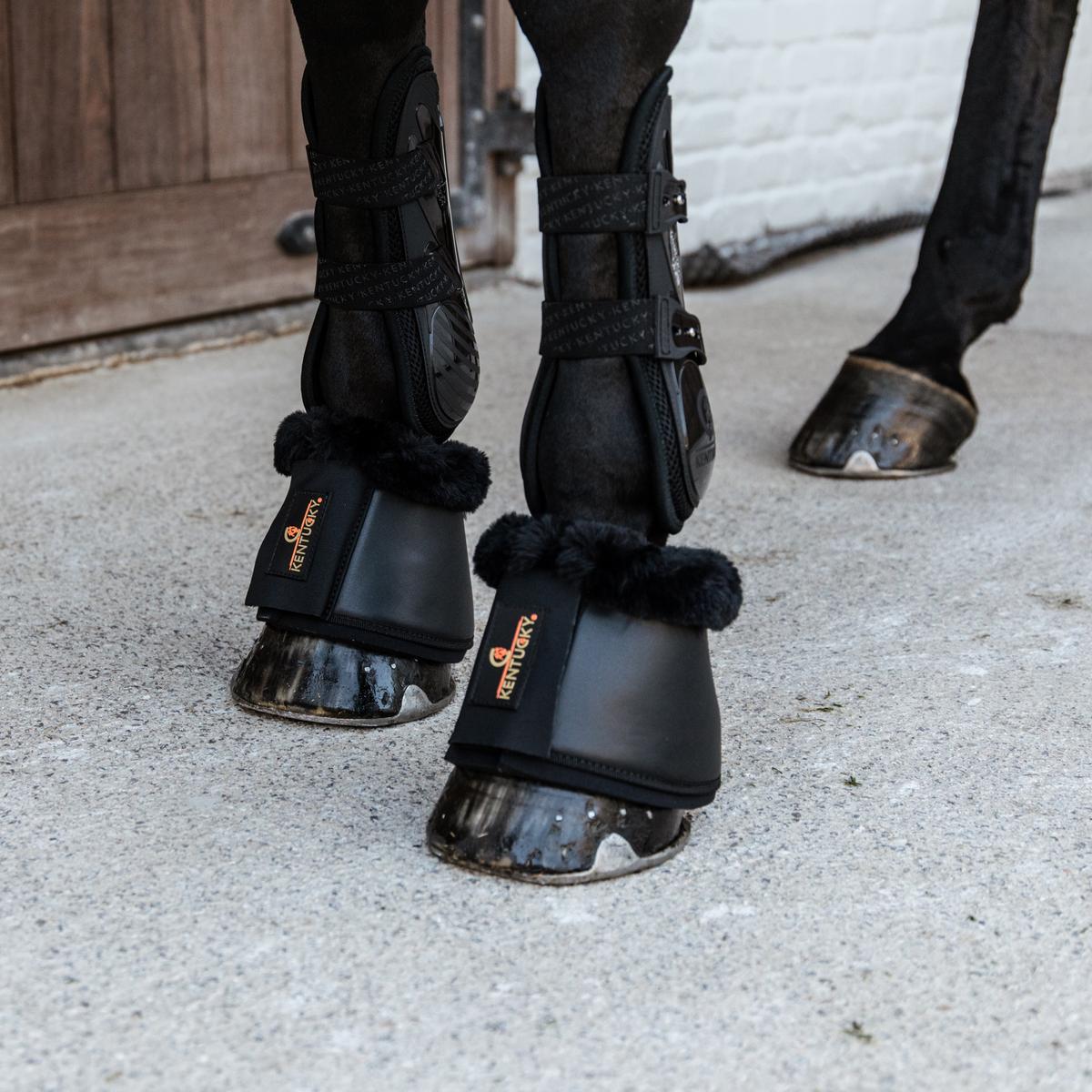 Kentucky Horsewear Sheepskin Leather Overreach Boots