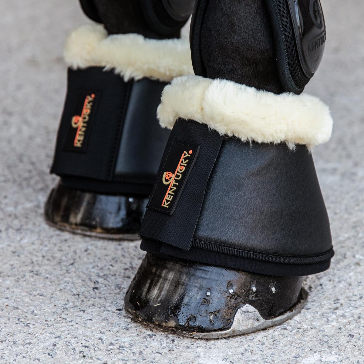 Kentucky Horsewear Sheepskin Leather Overreach Boots