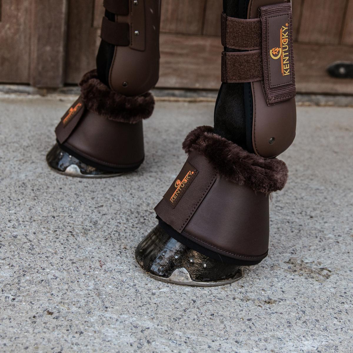 Kentucky Horsewear Sheepskin Leather Overreach Boots
