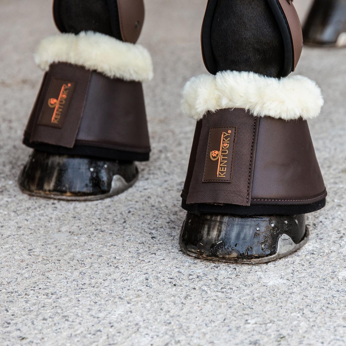 Kentucky Horsewear Sheepskin Leather Overreach Boots