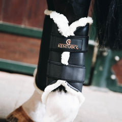 Kentucky Horsewear Brushing Boots Leather Hind