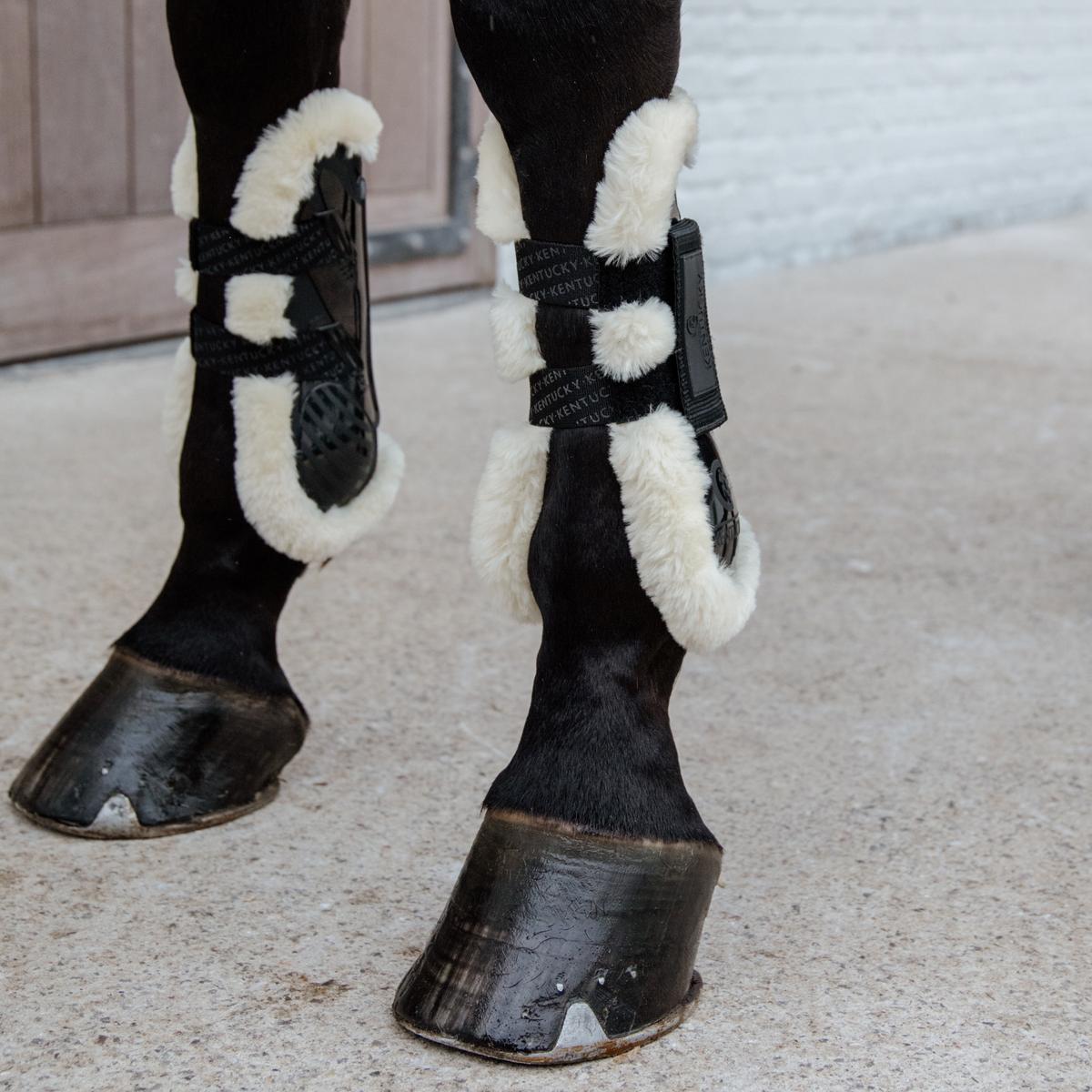 Kentucky Horsewear Vegan Sheepskin Tendon Boots Velcro