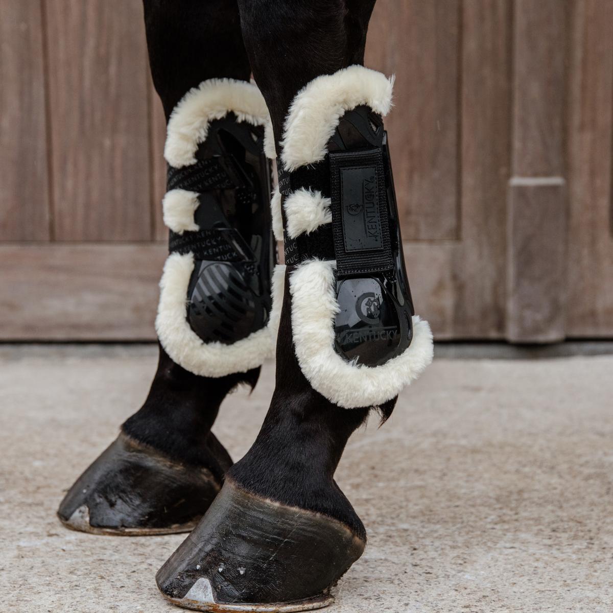 Kentucky Horsewear Vegan Sheepskin Tendon Boots Velcro