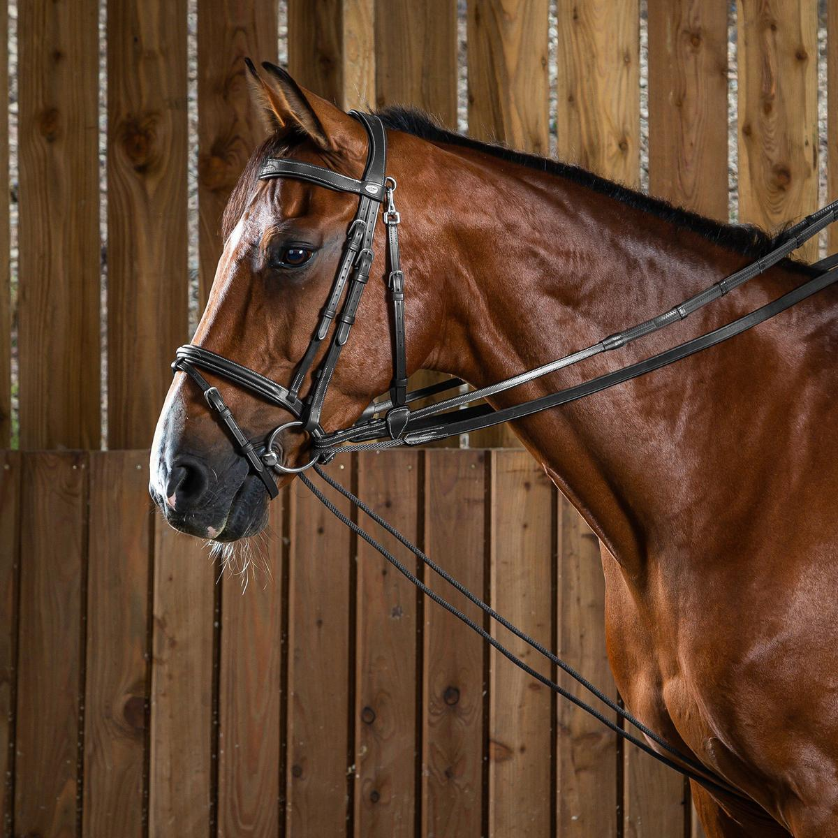 Dy'on Working Collection Leather/Nylon Draw Reins 5/8"
