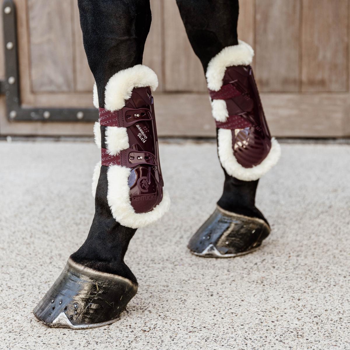 Kentucky Horsewear Vegan Sheepskin Tendon Boots Bamboo Elastic