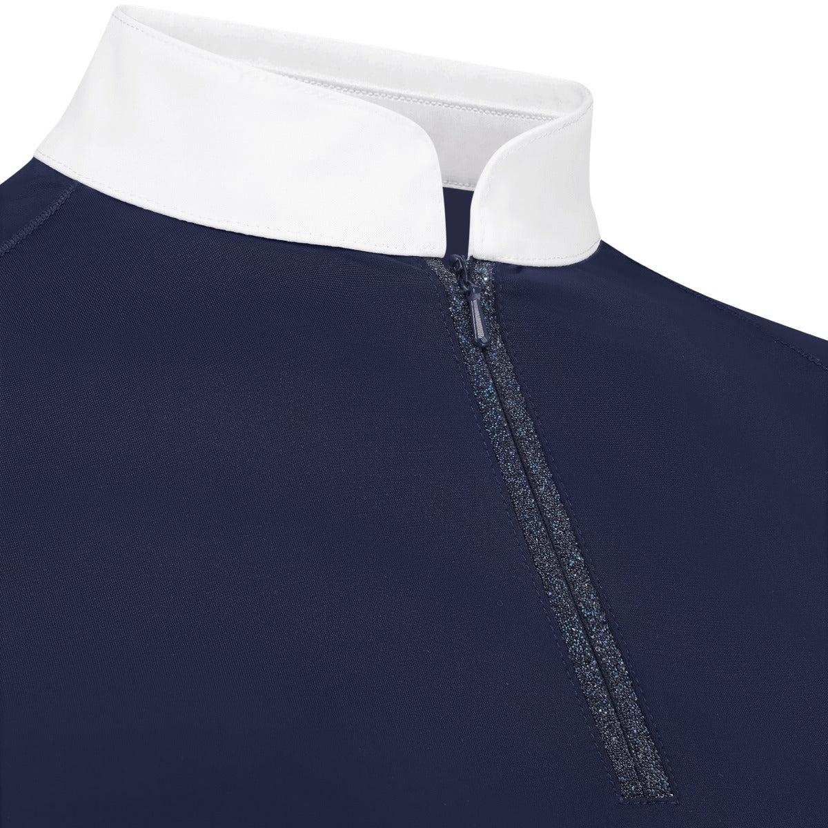 Kentucky Horsewear Show Shirt Women Classic with Glitter Zipper Short Sleeve