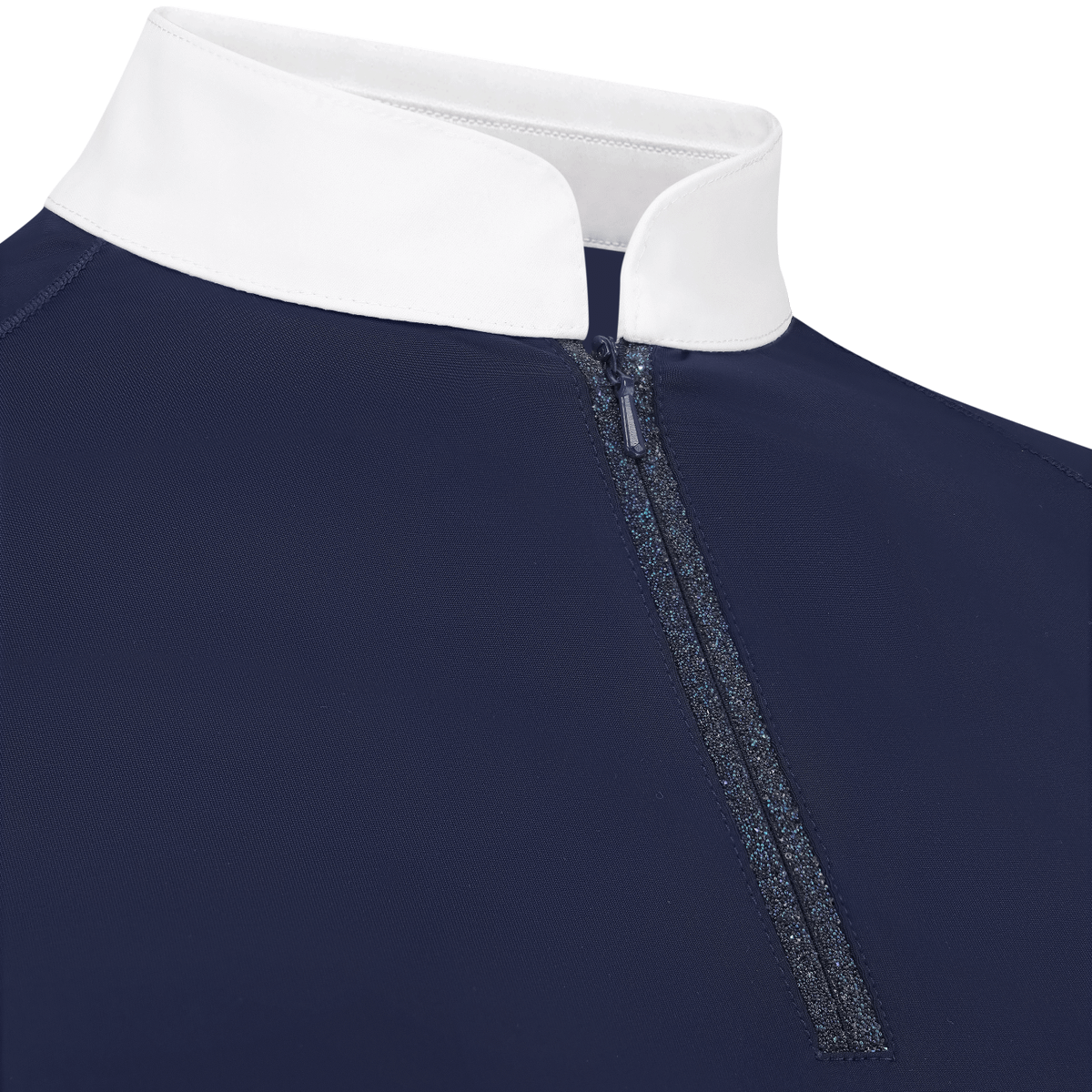 Kentucky Horsewear Show Shirt Women Classic with Glitter Zipper Long Sleeve