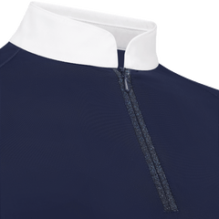 Kentucky Horsewear Show Shirt Women Classic with Glitter Zipper Long Sleeve