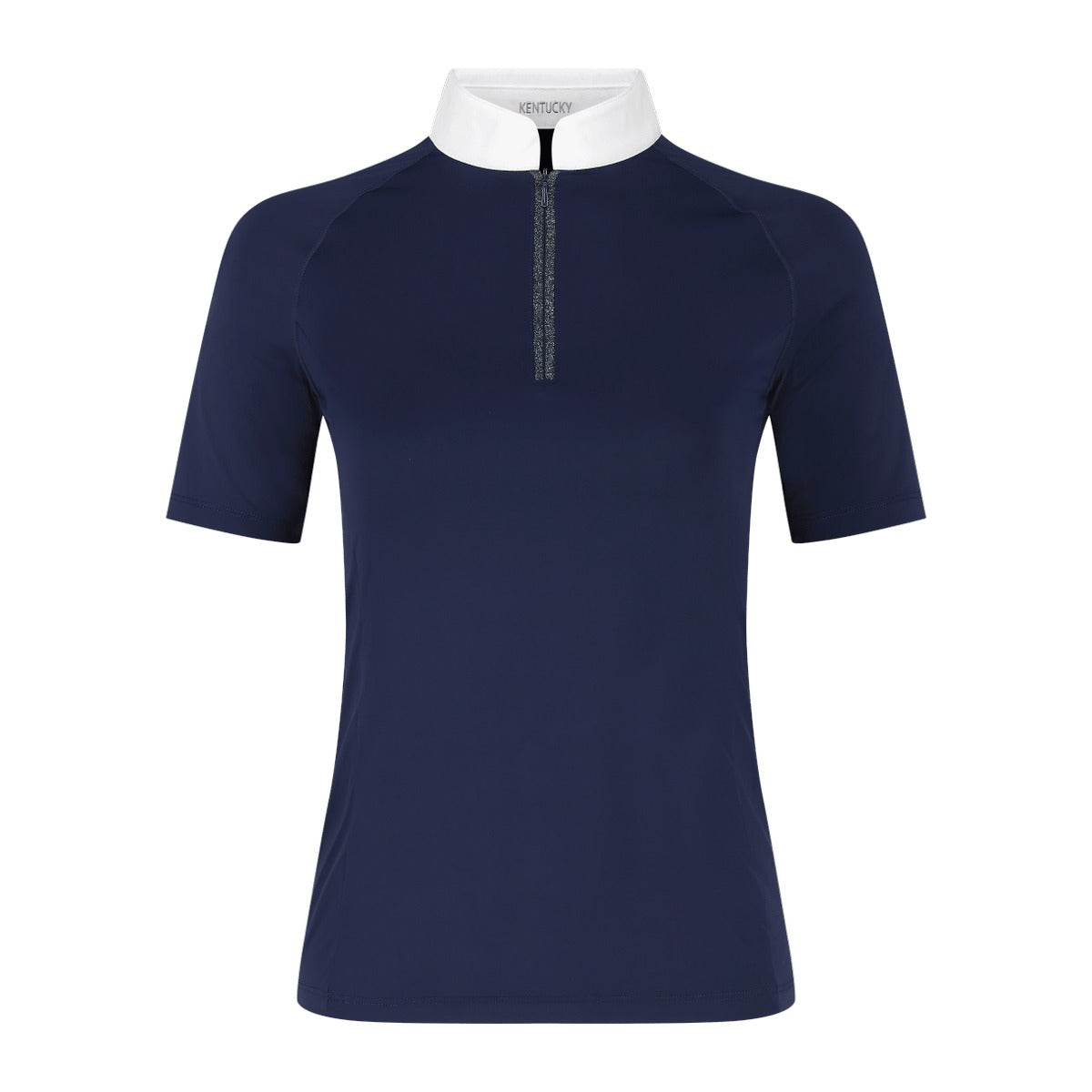 Kentucky Horsewear Show Shirt Women Classic with Glitter Zipper Short Sleeve
