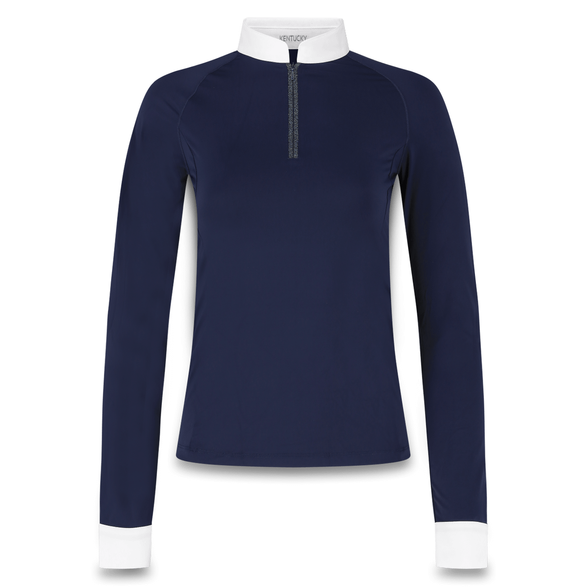 Kentucky Horsewear Show Shirt Women Classic with Glitter Zipper Long Sleeve