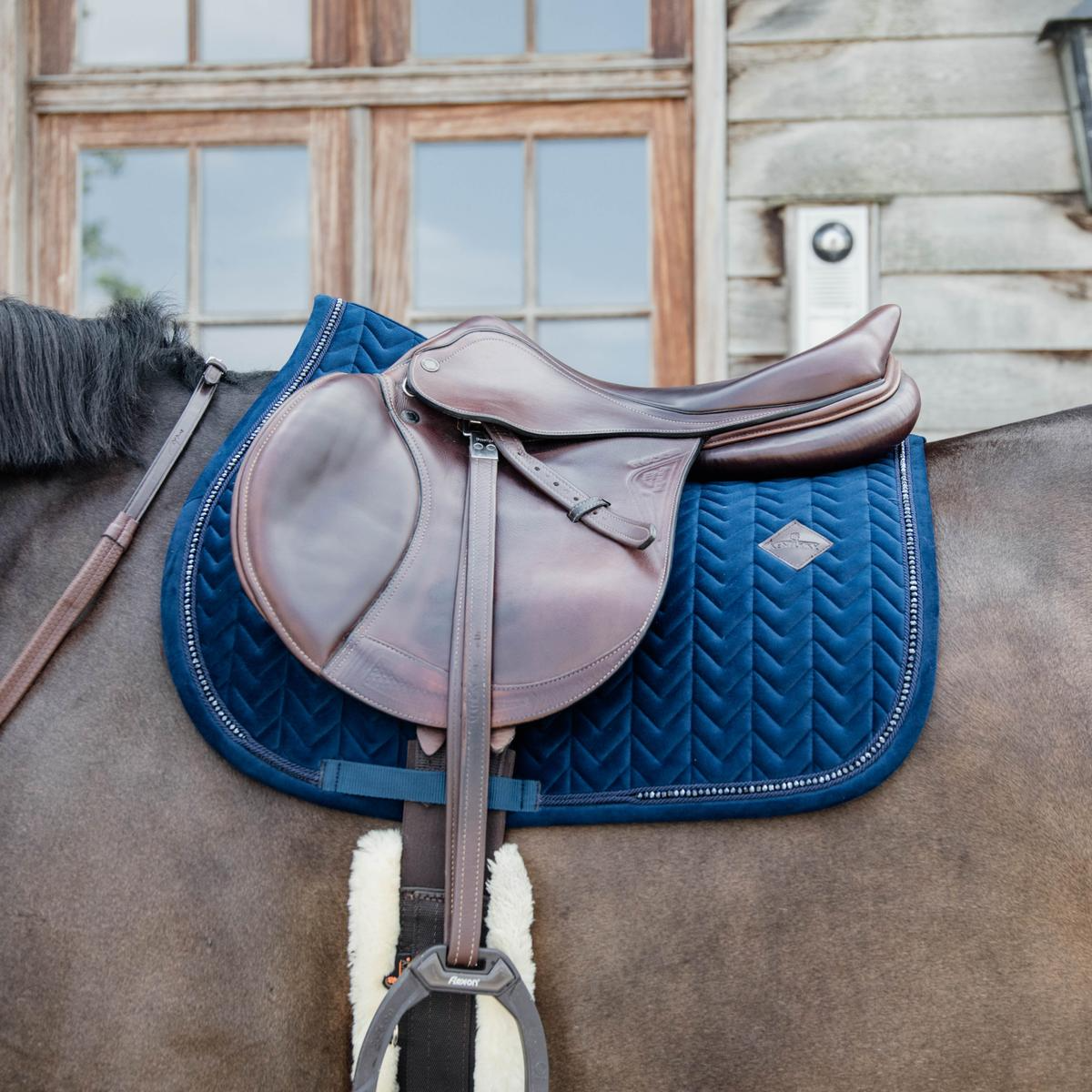 Kentucky Horsewear Saddle Pad Velvet Pearls Jumping