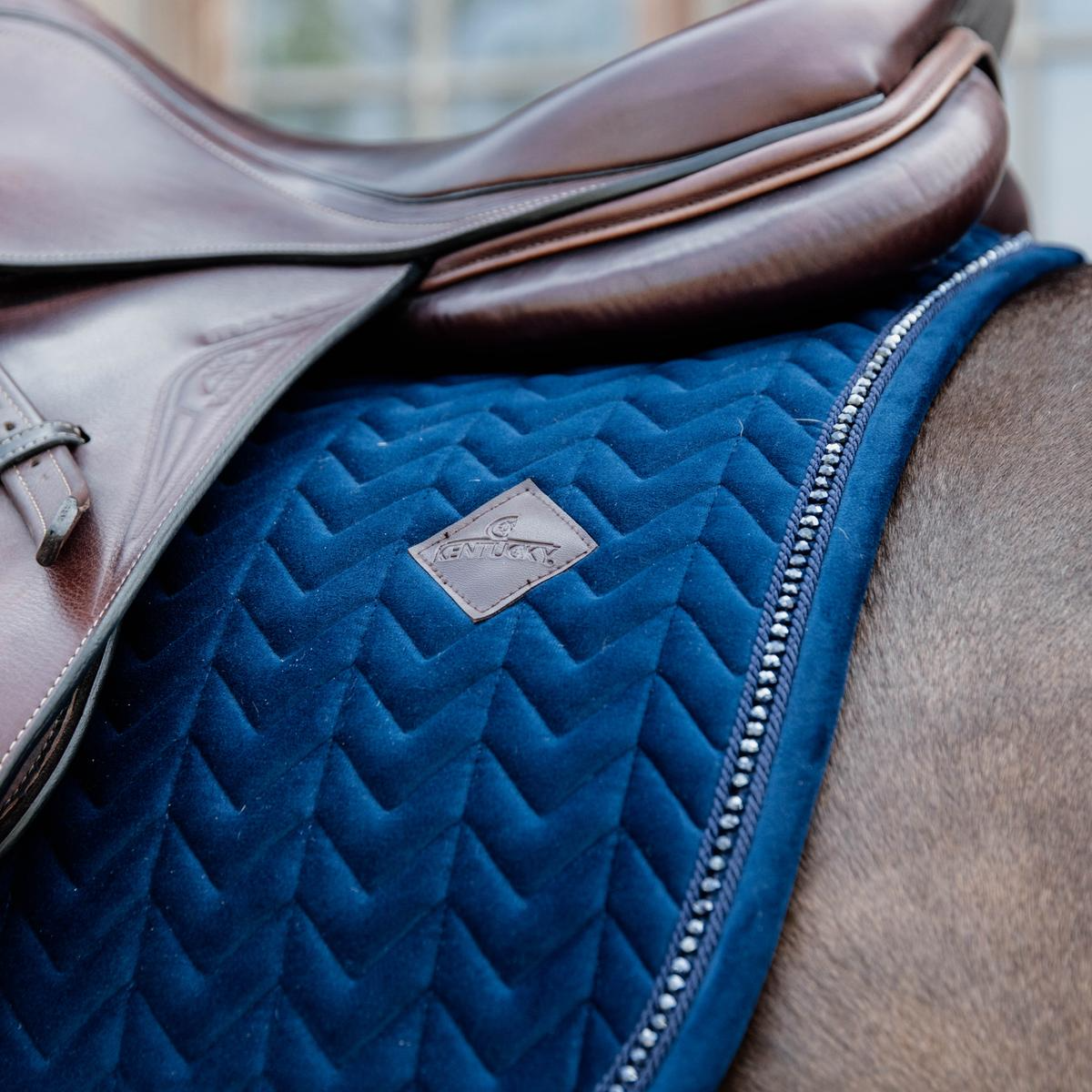 Kentucky Horsewear Saddle Pad Velvet Pearls Jumping