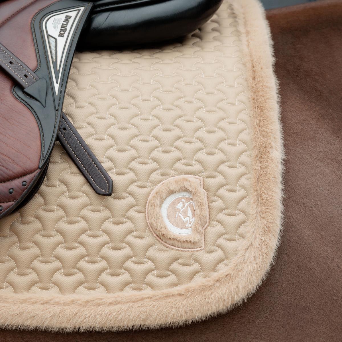 Kentucky Horsewear Saddle Pad Fake Fur Plaited Quilt Jumping