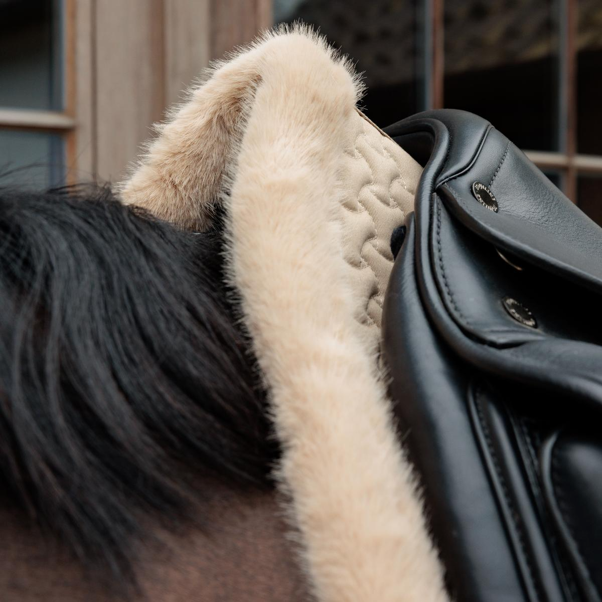 Kentucky Horsewear Saddle Pad Fake Fur Plaited Quilt Dressage