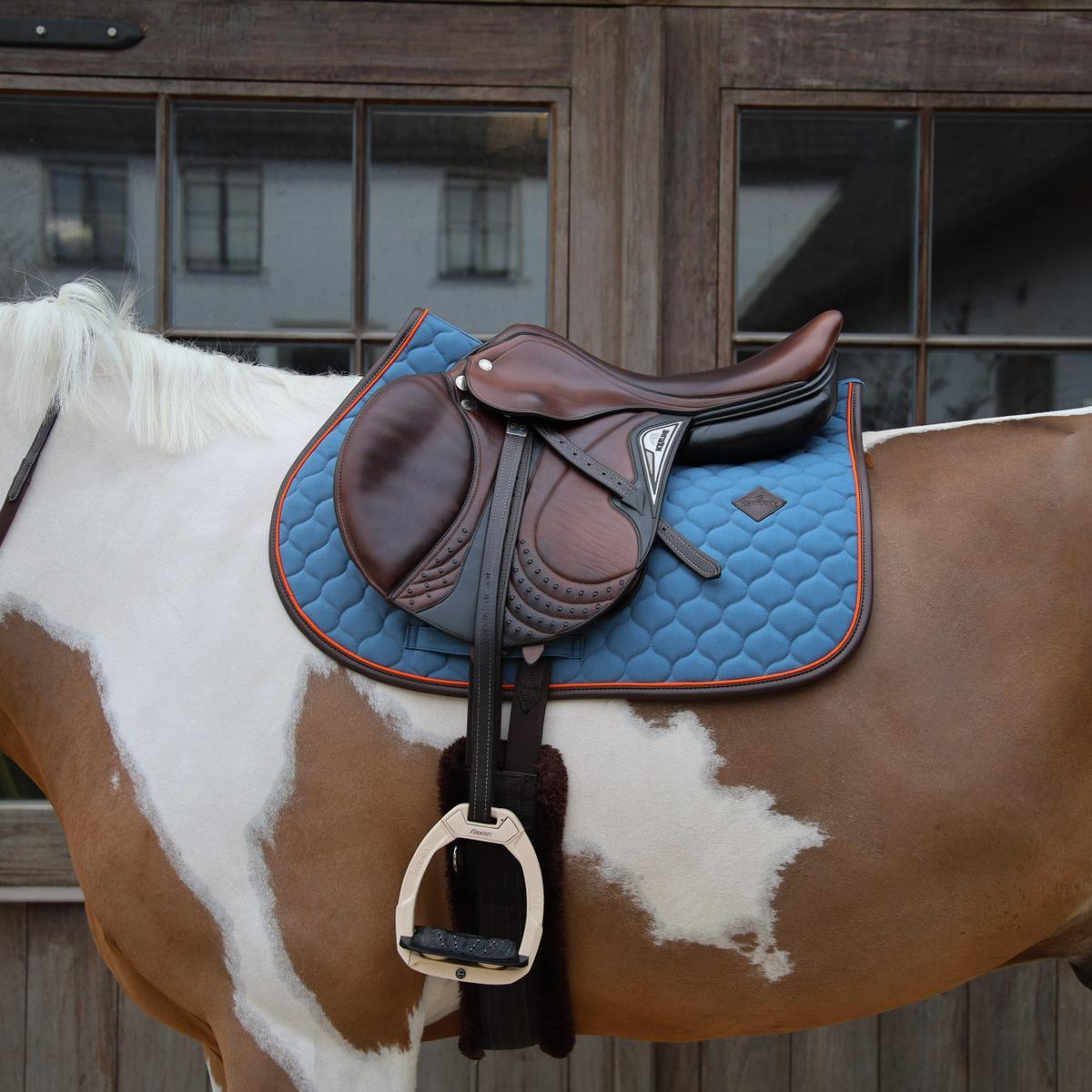 Kentucky Horsewear Saddle Pad Onion Quilt Neon Leather Jumping
